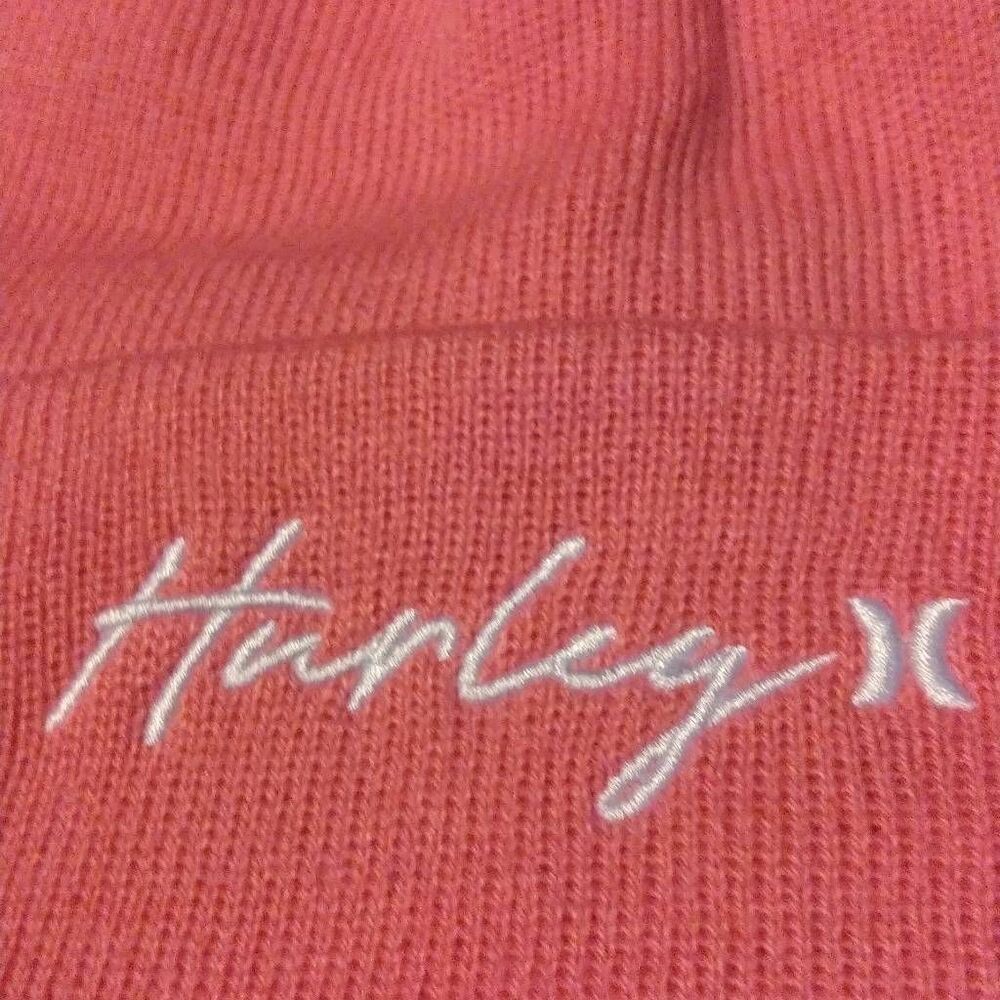 Hurley NWT Pink Cuff Beanie OS